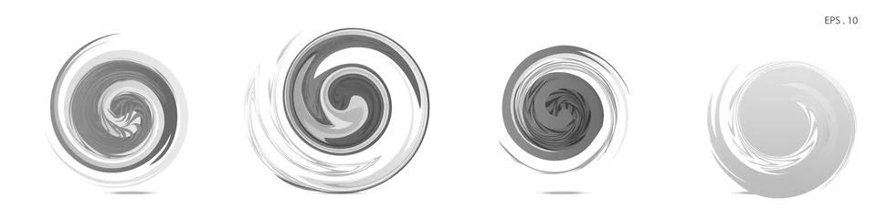 Collection of modern abstract graphic elements. Vortex vector background. Tem イラスト素材