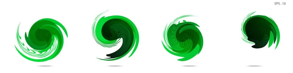 Collection of modern abstract graphic elements. Vortex vector background. Tem イラスト素材