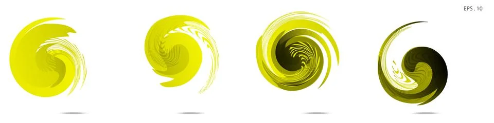 Collection of modern abstract graphic elements. Vortex vector background. Tem 库存插图