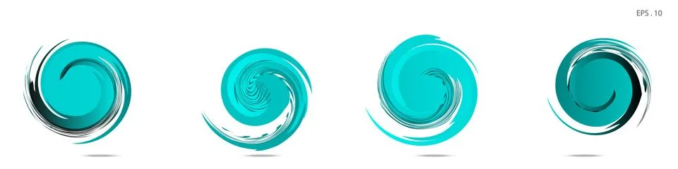 Collection of modern abstract graphic elements. Vortex vector background. Tem Stock Illustration