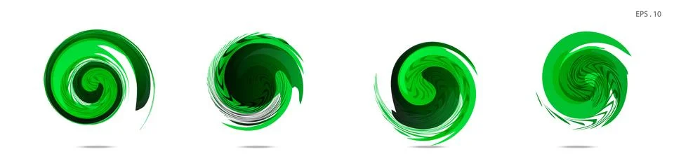 Collection of modern abstract graphic elements. Vortex vector background. Tem Illustrazione stock