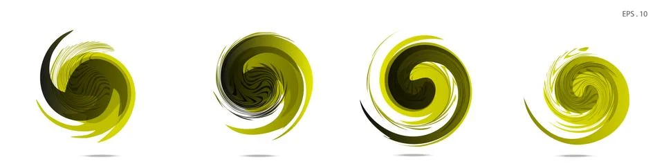 Collection of modern abstract graphic elements. Vortex vector background. Tem Stock Illustration