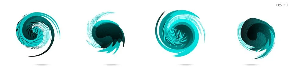 Collection of modern abstract graphic elements. Vortex vector background. Tem イラスト素材