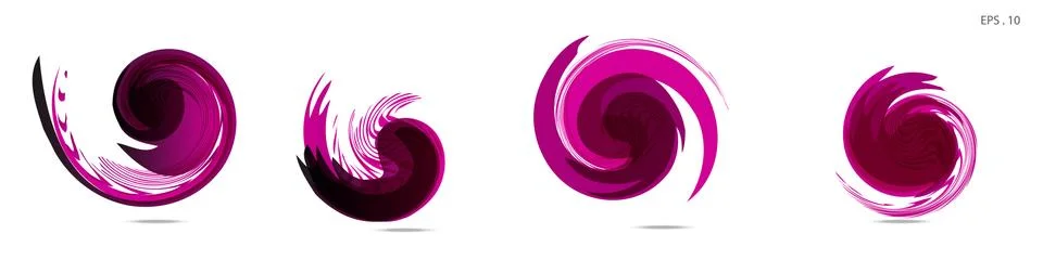 Collection of modern abstract graphic elements. Vortex vector background. Tem 스톡 일러스트