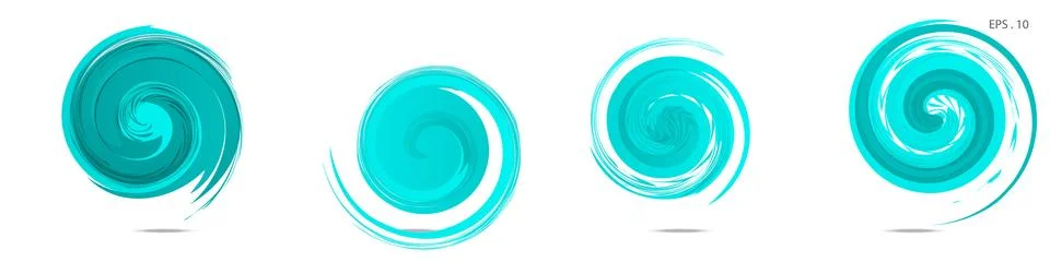 Collection of modern abstract graphic elements. Vortex vector background. Tem Illustrazione stock