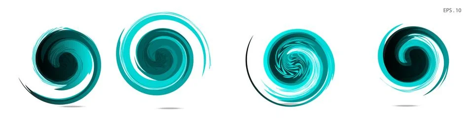 Collection of modern abstract graphic elements. Vortex vector background. Tem Illustrazione stock