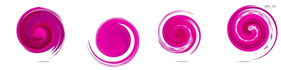 Collection of modern abstract graphic elements. Vortex vector background. Tem Stock Illustration