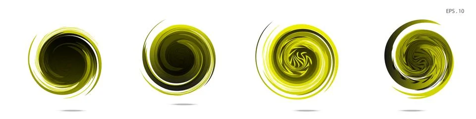 Collection of modern abstract graphic elements. Vortex vector background. Tem Illustrazione stock