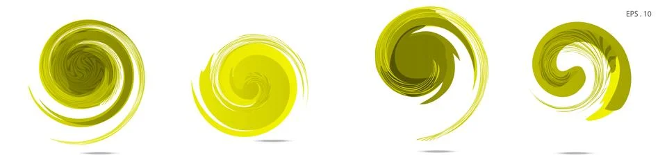 Collection of modern abstract graphic elements. Vortex vector background. Tem Illustrazione stock