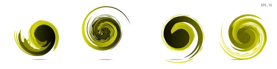 Collection of modern abstract graphic elements. Vortex vector background. Tem イラスト素材