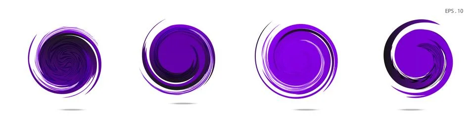 Collection of modern abstract graphic elements. Vortex vector background. Tem Stock Illustration