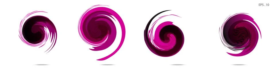 Collection of modern abstract graphic elements. Vortex vector background. Tem Stockillustratie