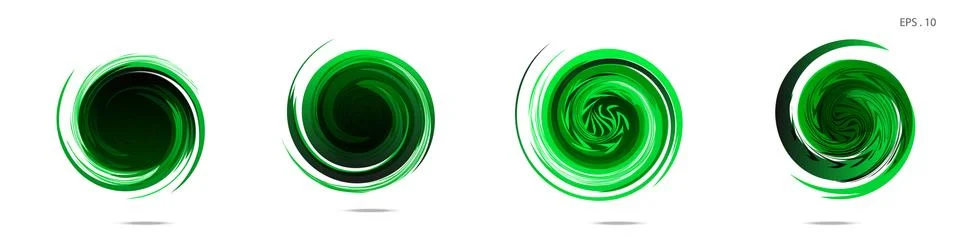 Collection of modern abstract graphic elements. Vortex vector background. Tem Illustrazione stock