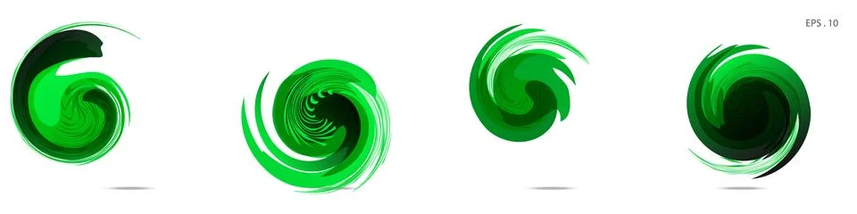Collection of modern abstract graphic elements. Vortex vector background. Tem Illustrazione stock