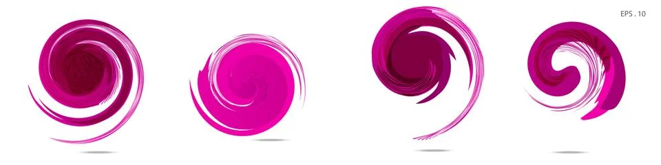 Collection of modern abstract graphic elements. Vortex vector background. Tem Illustrazione stock