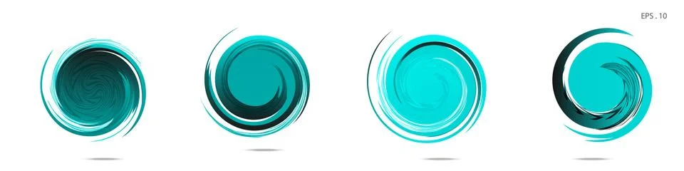 Collection of modern abstract graphic elements. Vortex vector background. Tem Stock Illustration