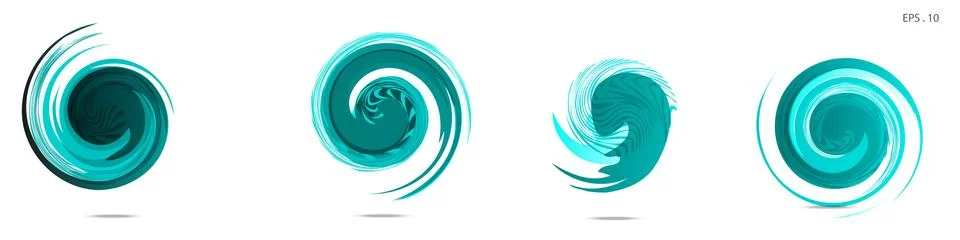 Collection of modern abstract graphic elements. Vortex vector background. Tem Stock Illustration