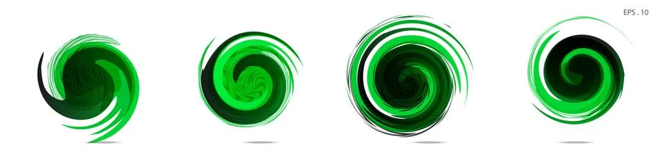 Collection of modern abstract graphic elements. Vortex vector background. Tem Illustrazione stock