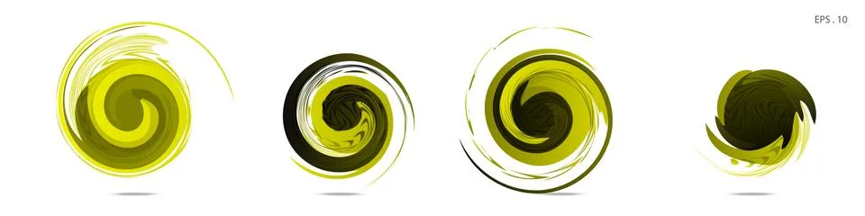 Collection of modern abstract graphic elements. Vortex vector background. Tem 库存插图