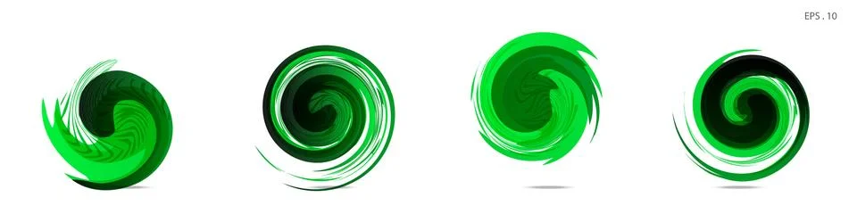 Collection of modern abstract graphic elements. Vortex vector background. Tem 库存插图