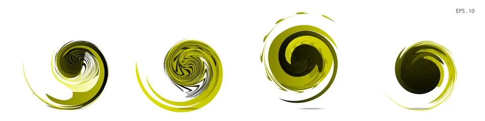 Collection of modern abstract graphic elements. Vortex vector background. Tem 스톡 일러스트