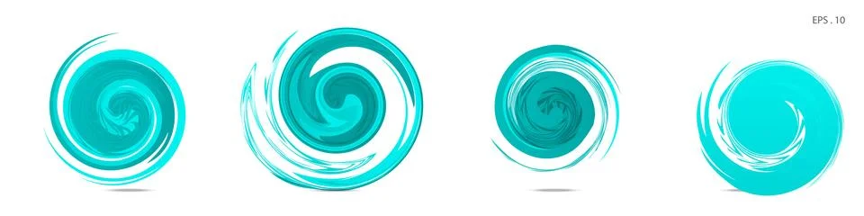 Collection of modern abstract graphic elements. Vortex vector background. Tem Stock Illustration