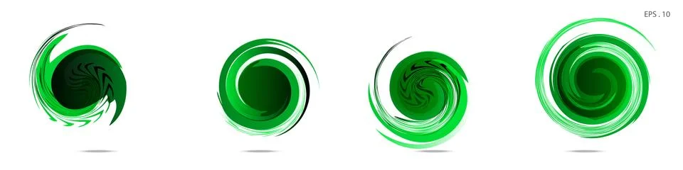 Collection of modern abstract graphic elements. Vortex vector background. Tem Stock Illustration