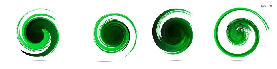 Collection of modern abstract graphic elements. Vortex vector background. Tem Illustrazione stock