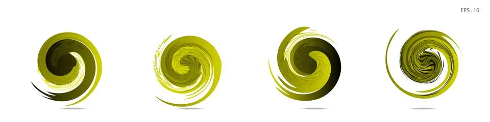 Collection of modern abstract graphic elements. Vortex vector background. Tem イラスト素材