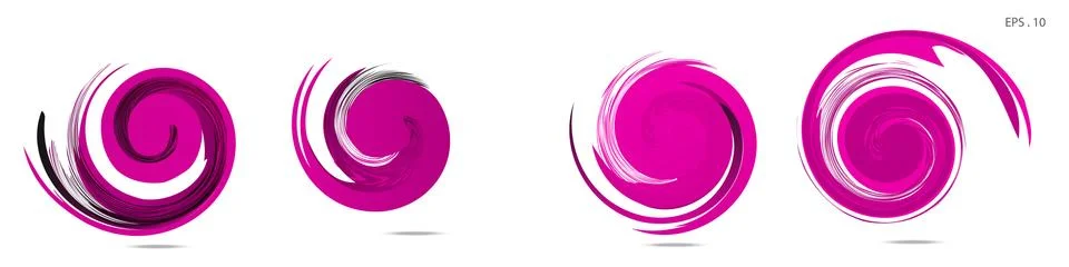 Collection of modern abstract graphic elements. Vortex vector background. Tem イラスト素材