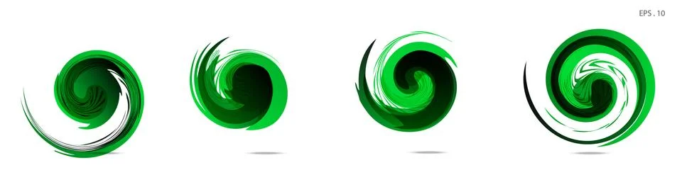 Collection of modern abstract graphic elements. Vortex vector background. Tem Illustrazione stock