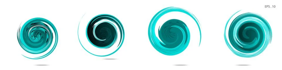 Collection of modern abstract graphic elements. Vortex vector background. Tem Stock Illustration