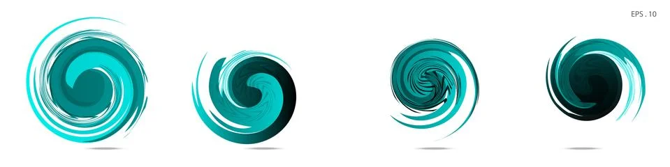 Collection of modern abstract graphic elements. Vortex vector background. Tem Stock Illustration