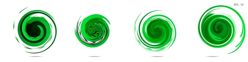 Collection of modern abstract graphic elements. Vortex vector background. Tem Illustrazione stock