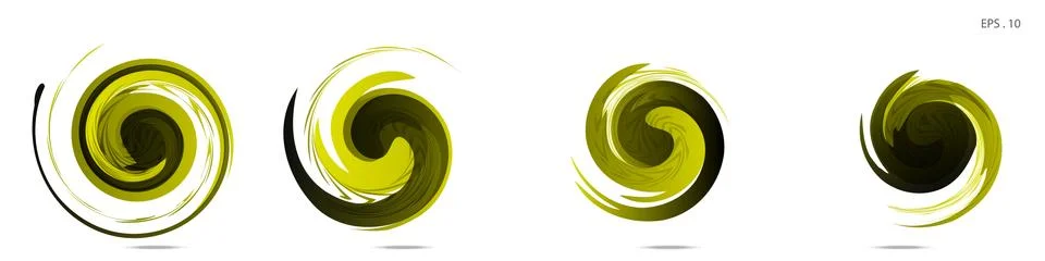 Collection of modern abstract graphic elements. Vortex vector background. Tem イラスト素材