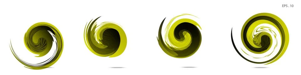 Collection of modern abstract graphic elements. Vortex vector background. Tem 库存插图
