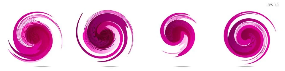 Collection of modern abstract graphic elements. Vortex vector background. Tem イラスト素材