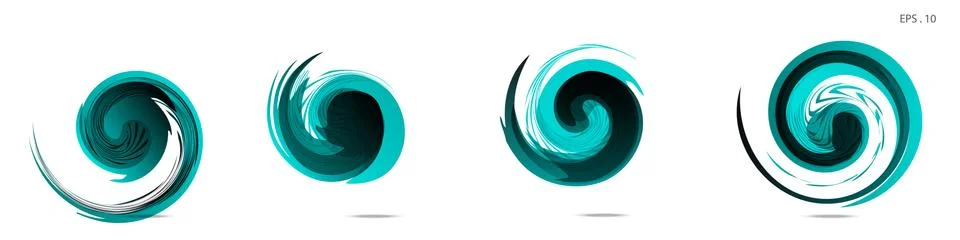Collection of modern abstract graphic elements. Vortex vector background. Tem Stockillustratie