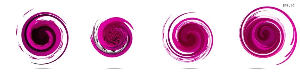 Collection of modern abstract graphic elements. Vortex vector background. Tem Stock Illustration