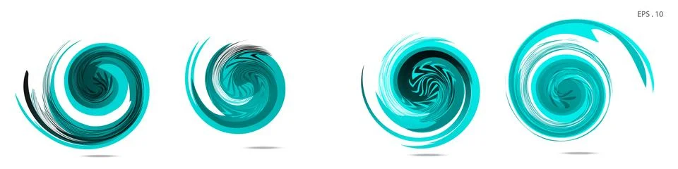 Collection of modern abstract graphic elements. Vortex vector background. Tem 스톡 일러스트