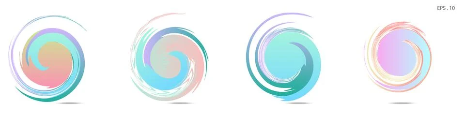 Collection of modern abstract graphic elements. Vortex vector background. Tem 스톡 일러스트
