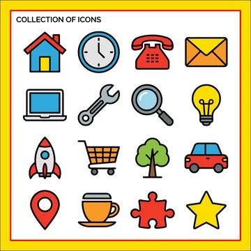Collection of Modern Flat Icons for Web and Mobile Applications. イラスト素材