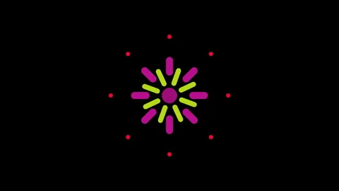 Collection of modern graphic design accent elements. Stylish circular patterns Stock-Footage 268043409