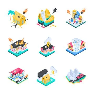 A collection of modern university learning and project schedule elements created Stock Illustration