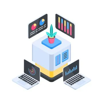 A collection of modern university learning and project schedule elements created Stock Illustration