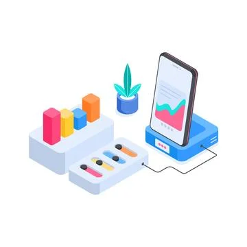 A collection of modern university learning and project schedule elements created Stock Illustration
