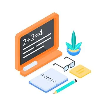 A collection of modern university learning and project schedule elements created Stock Illustration