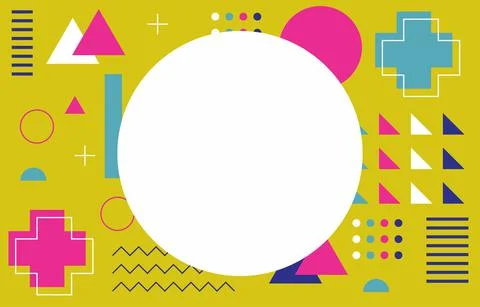 Collection modern vector geometric shapes. Stock Illustration