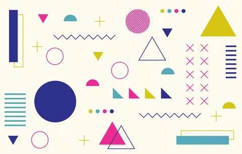 Collection modern vector geometric shapes. Stock Illustration