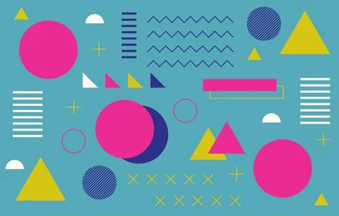 Collection modern vector geometric shapes. Stock Illustration